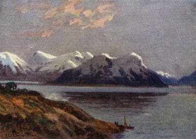 Soirée sur le canal, Terre de Feu - Ernest William Christmas